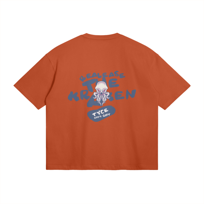 T-shirt Oversize Orange KRAKEN