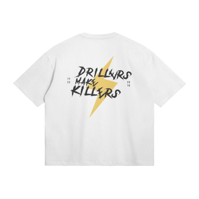 T-shirt Oversize Blanc DRILERZ MAKE KILLERZ